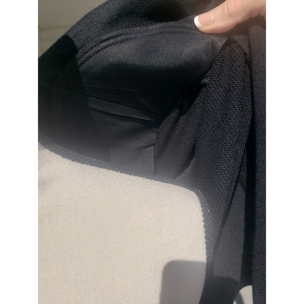 St John Collection Marie Gray Santana Knit Jacket Skirt Suit Black Sz 4 Gold Btn - Picture 11 of 16